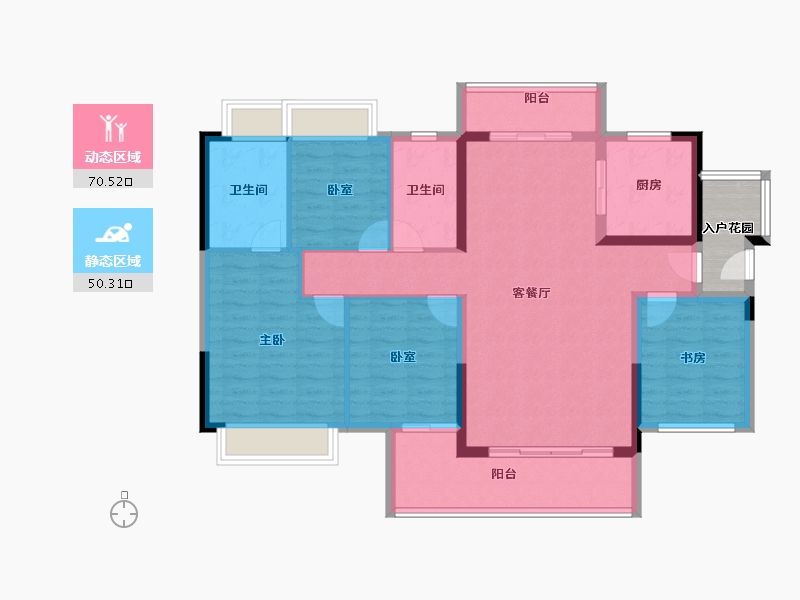 广东省-肇庆市-融创鼎湖府-113.05-户型库-动静分区