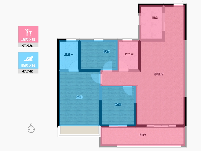 安徽省-淮北市-金百合二期-99.20-户型库-动静分区