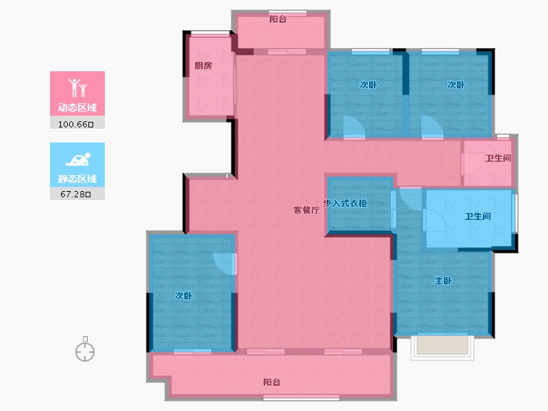 河南省-驻马店市-鹏宇迎宾府-151.20-户型库-动静分区