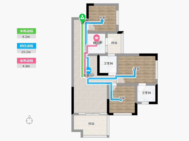 四川省-宜宾市-阳光森林城市佳境-77.65-户型库-动静线