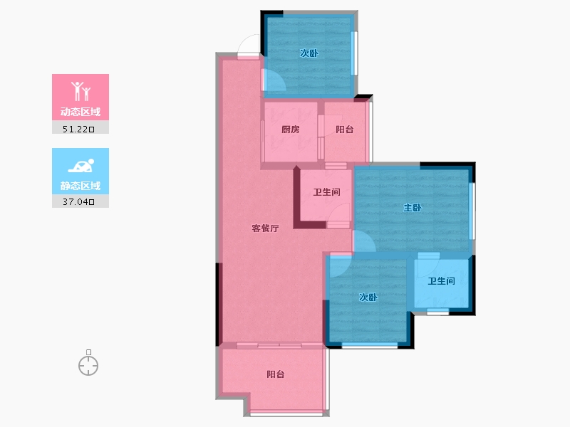 四川省-宜宾市-阳光森林城市佳境-77.65-户型库-动静分区