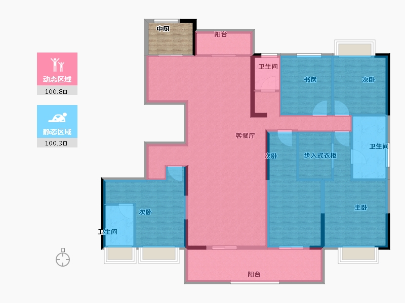 河南省-驻马店市-鹏宇迎宾府-188.07-户型库-动静分区