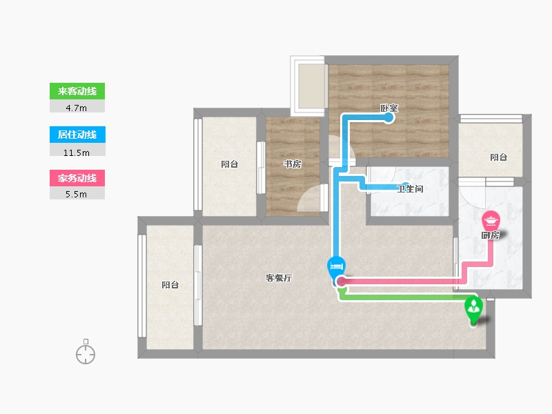 四川省-成都市-恒合时代城-65.57-户型库-动静线