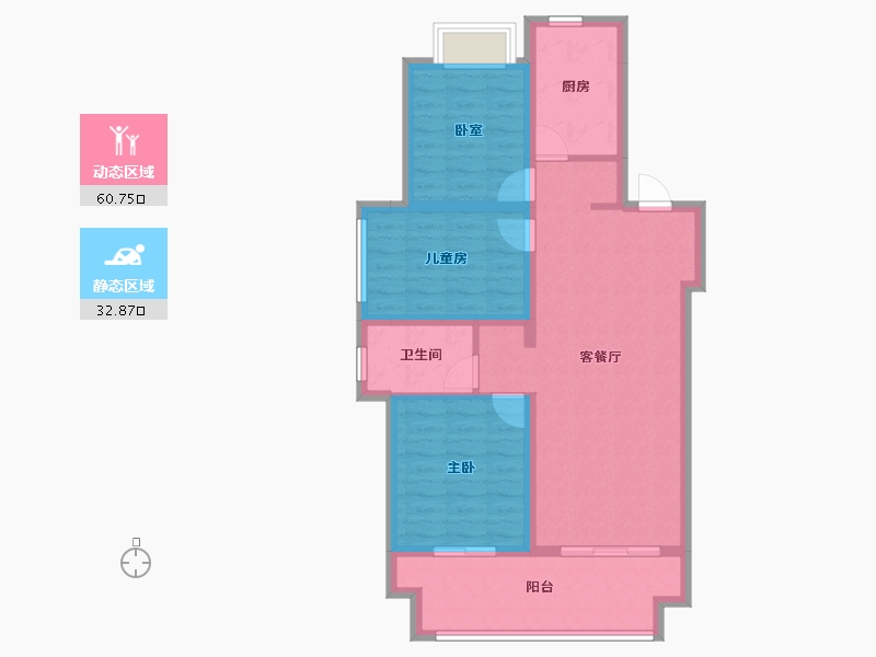 安徽省-阜阳市-保利颍州堂悦-83.56-户型库-动静分区