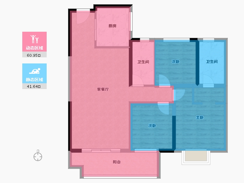 山东省-淄博市-宏程健康活力城-91.27-户型库-动静分区