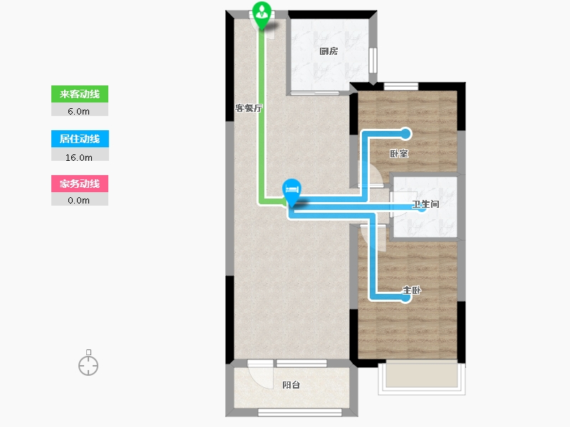 吉林省-通化市-碧桂园十里江南-70.00-户型库-动静线