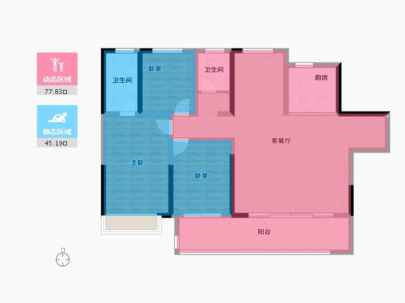 河南省-洛阳市-建业滨河珑府-110.67-户型库-动静分区