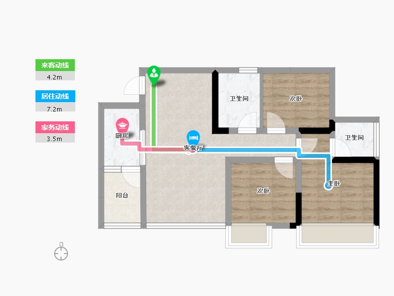 四川省-内江市-西城首座-61.42-户型库-动静线