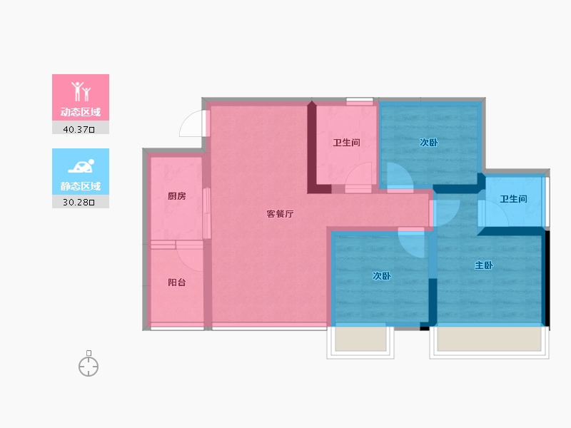 四川省-内江市-西城首座-61.42-户型库-动静分区