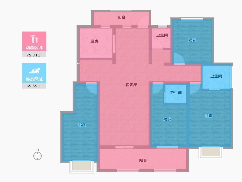 河南省-驻马店市-蔡都府-128.94-户型库-动静分区