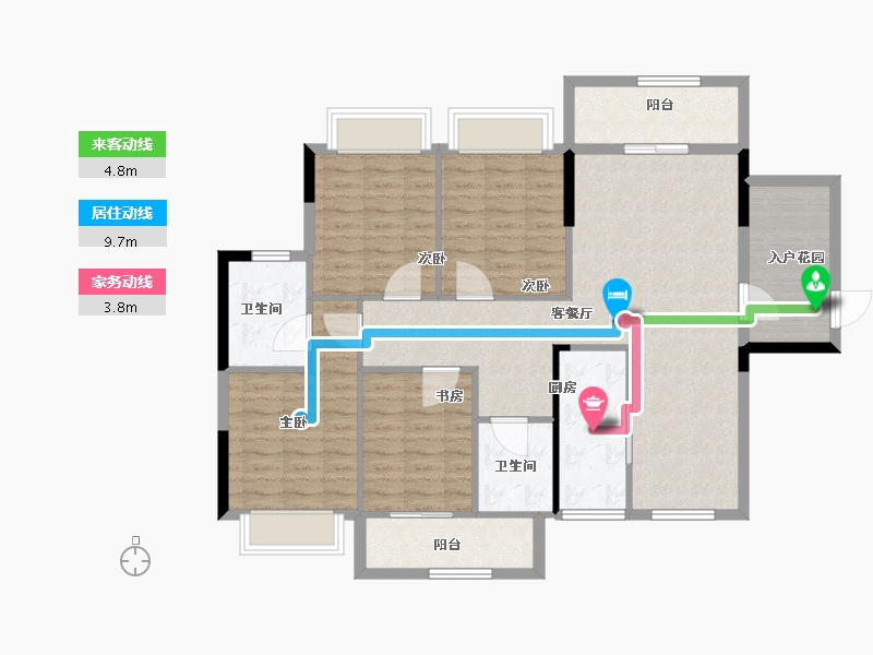 湖南省-郴州市-联兴熹玥台-110.41-户型库-动静线