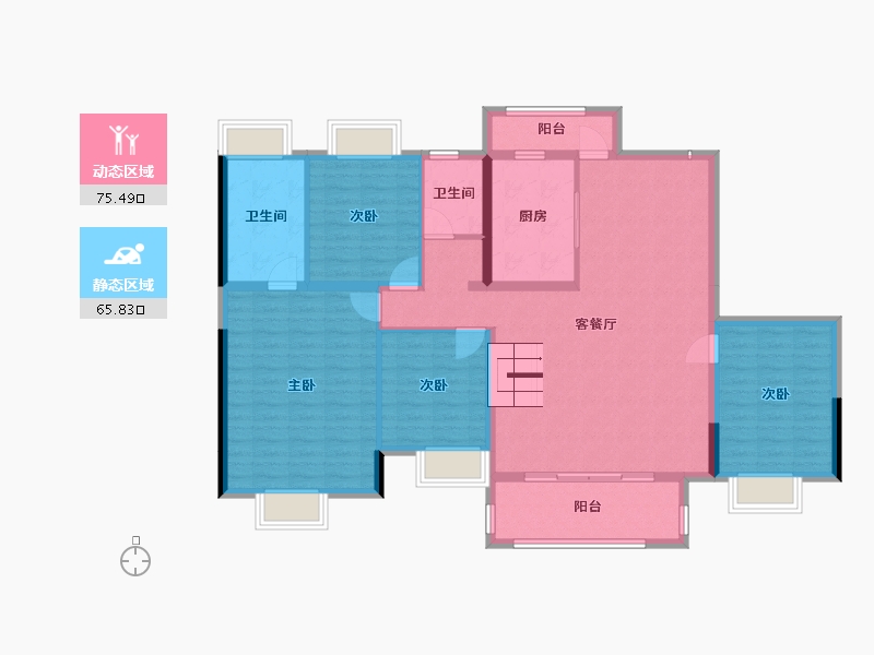 四川省-成都市-樾玺-215.00-户型库-动静分区