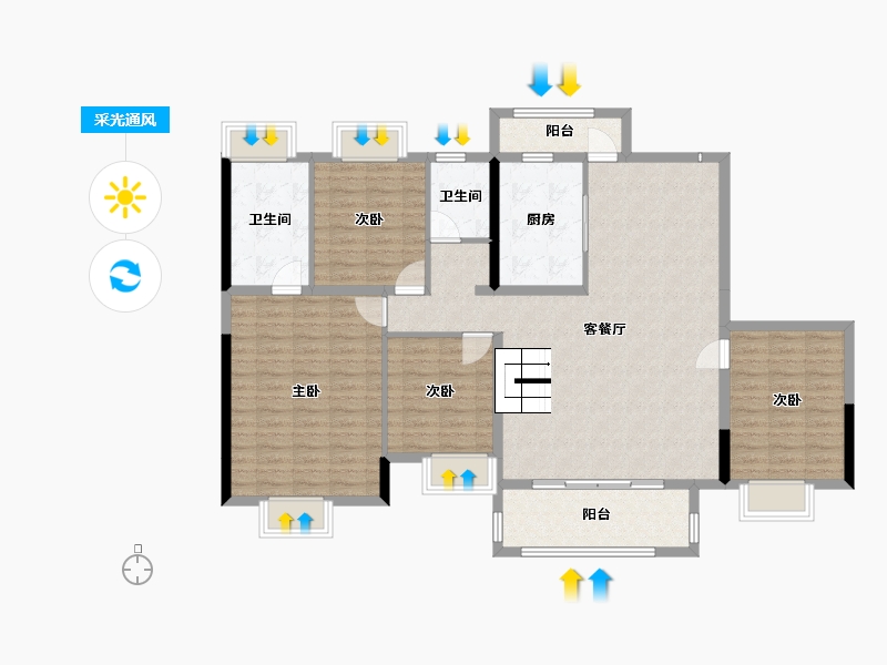 四川省-成都市-樾玺-215.00-户型库-采光通风