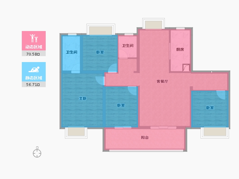 安徽省-阜阳市-保利颍州堂悦-114.01-户型库-动静分区