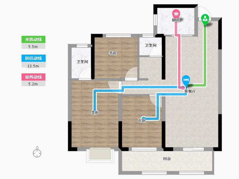 河南省-驻马店市-蔡都府-94.38-户型库-动静线