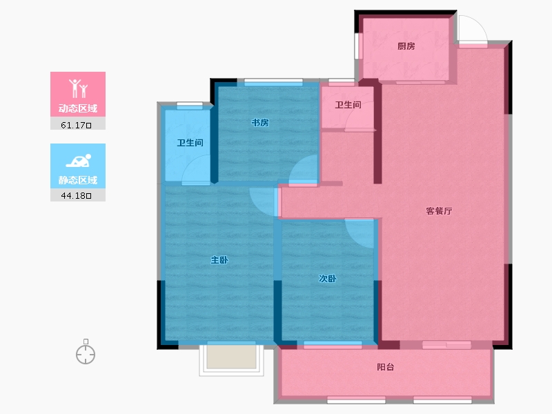 河南省-驻马店市-蔡都府-94.38-户型库-动静分区