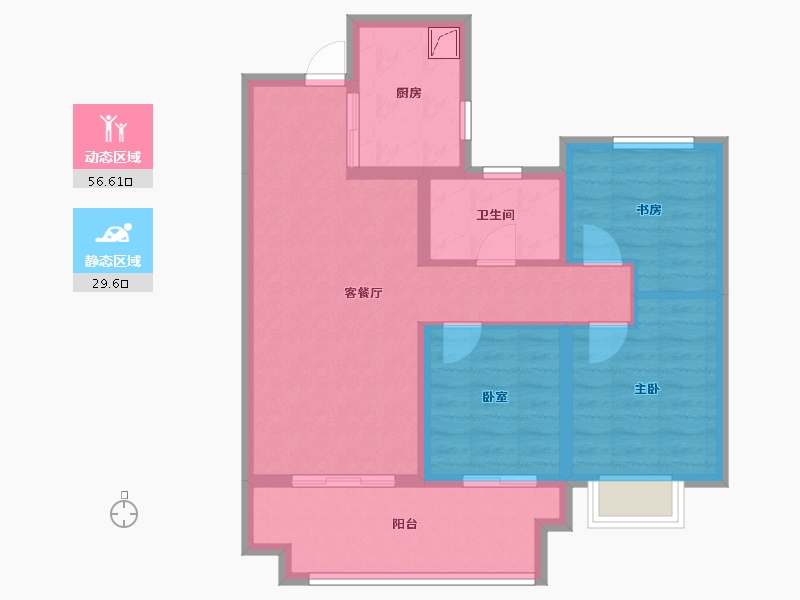 安徽省-阜阳市-保利颍州堂悦-76.34-户型库-动静分区