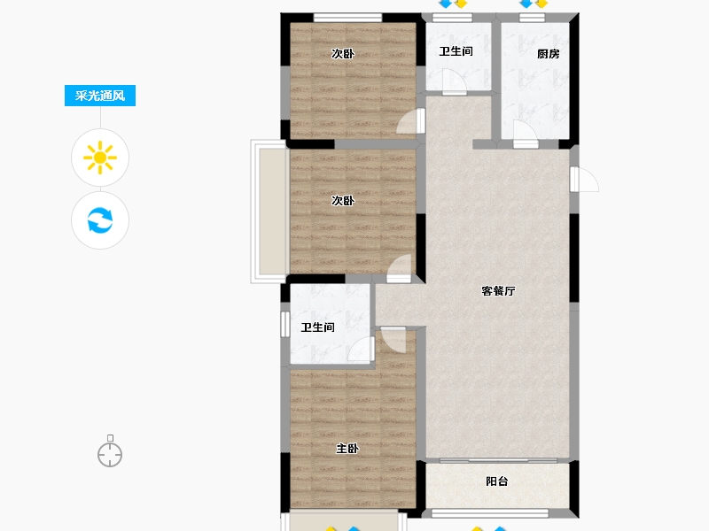 山东省-泰安市-信园2期-100.00-户型库-采光通风