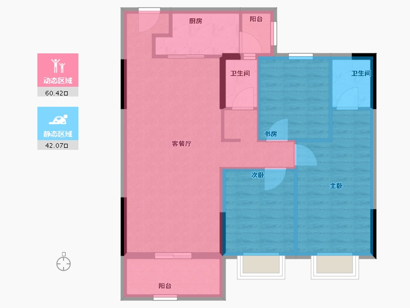 湖南省-郴州市-联兴熹玥台-92.49-户型库-动静分区