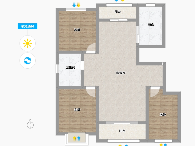 新疆维吾尔自治区-伊犁哈萨克自治州-印象江南-91.10-户型库-采光通风