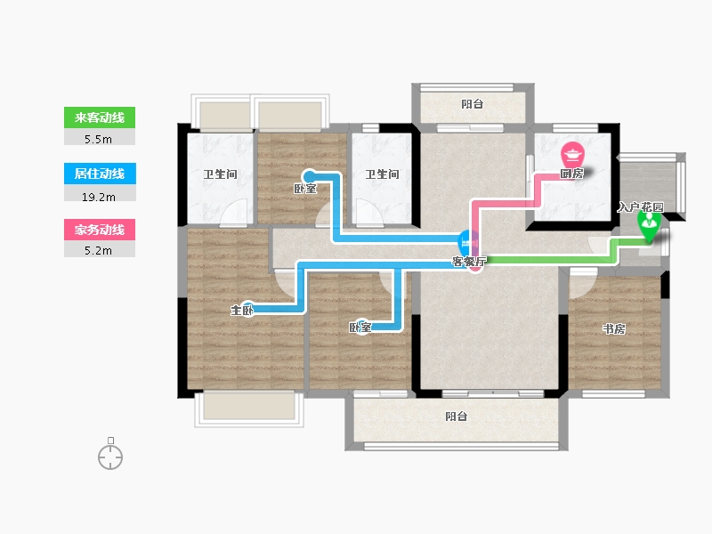 广东省-肇庆市-融创鼎湖府-103.06-户型库-动静线