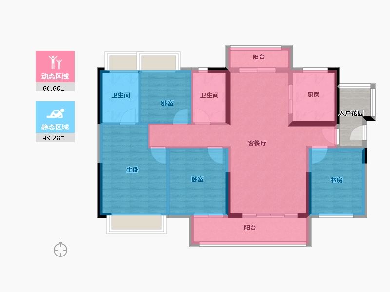 广东省-肇庆市-融创鼎湖府-103.06-户型库-动静分区