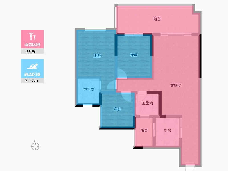 四川省-宜宾市-阳光森林城市佳境-93.28-户型库-动静分区