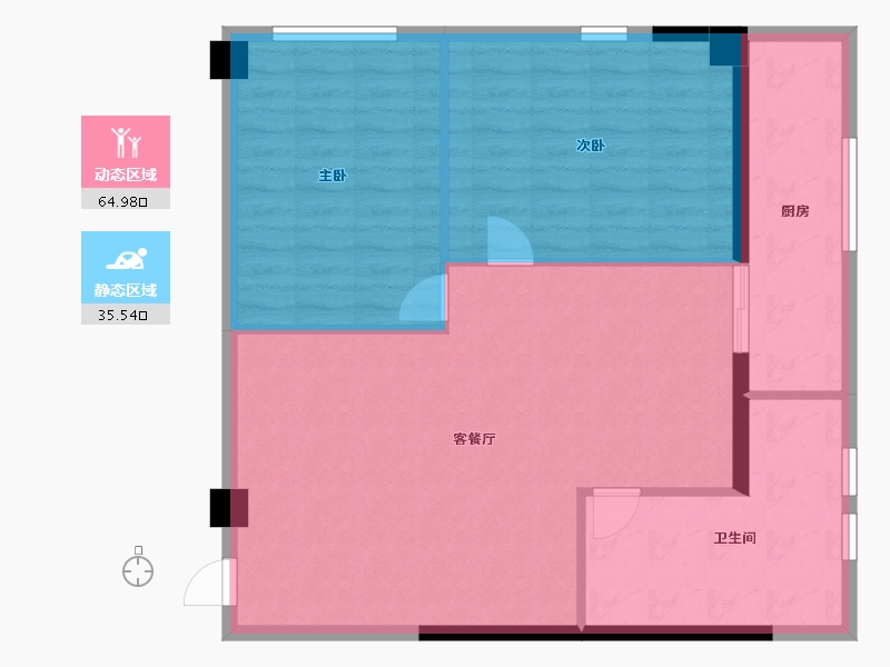 安徽省-淮北市-淮北建投绿金公馆-92.11-户型库-动静分区