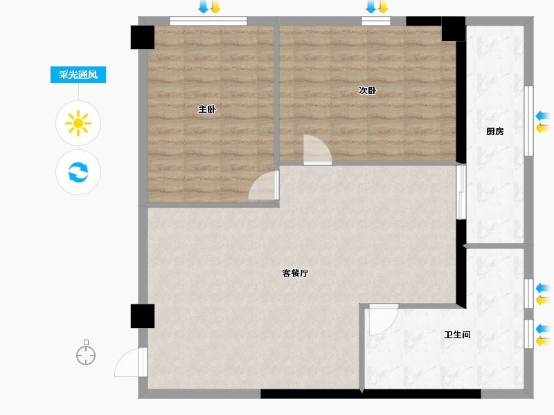 安徽省-淮北市-淮北建投绿金公馆-92.11-户型库-采光通风