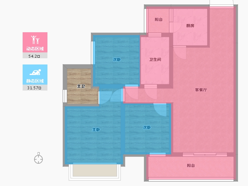 四川省-成都市-朗诗未来街区-79.79-户型库-动静分区