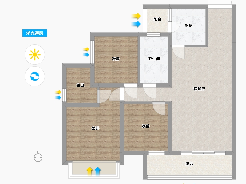 四川省-成都市-朗诗未来街区-79.79-户型库-采光通风