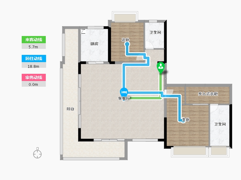 云南省-昆明市-世博生态城蓝湖邻里​-147.60-户型库-动静线