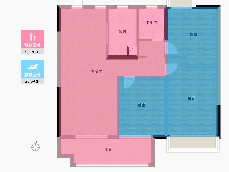 安徽省-阜阳市-旭辉双清江来-83.20-户型库-动静分区