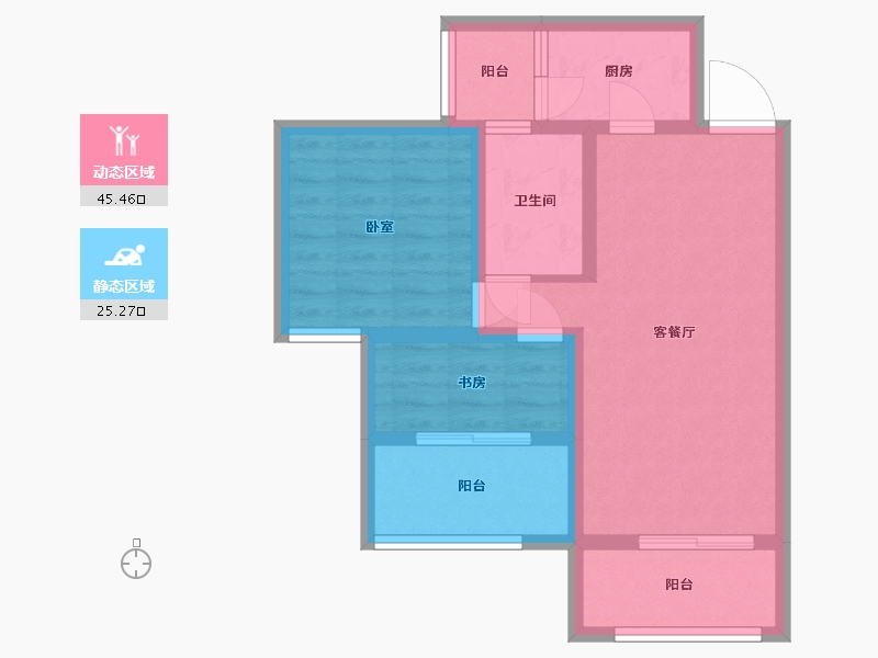 四川省-成都市-恒合时代城-62.00-户型库-动静分区