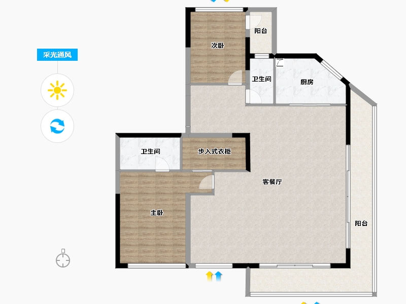 云南省-昆明市-世博生态城蓝湖邻里​-158.33-户型库-采光通风