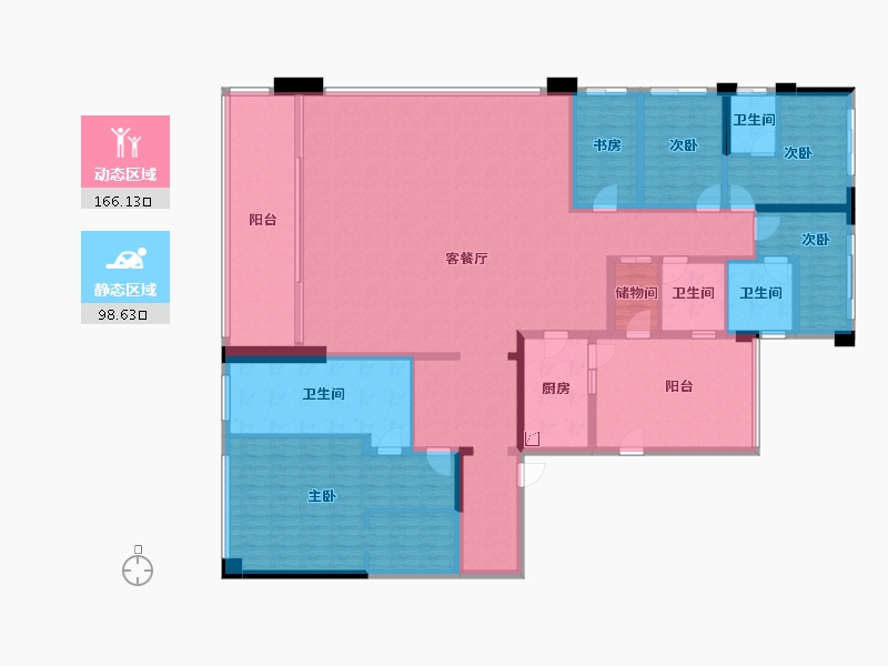 重庆-重庆市-公园大道-242.65-户型库-动静分区