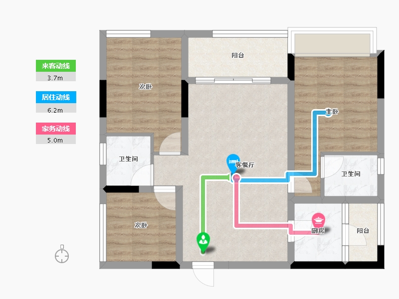 四川省-内江市-创宇紫金天成-74.54-户型库-动静线