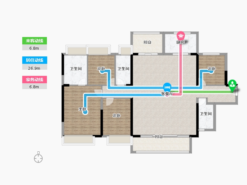 广东省-肇庆市-阳光城檀府-156.87-户型库-动静线