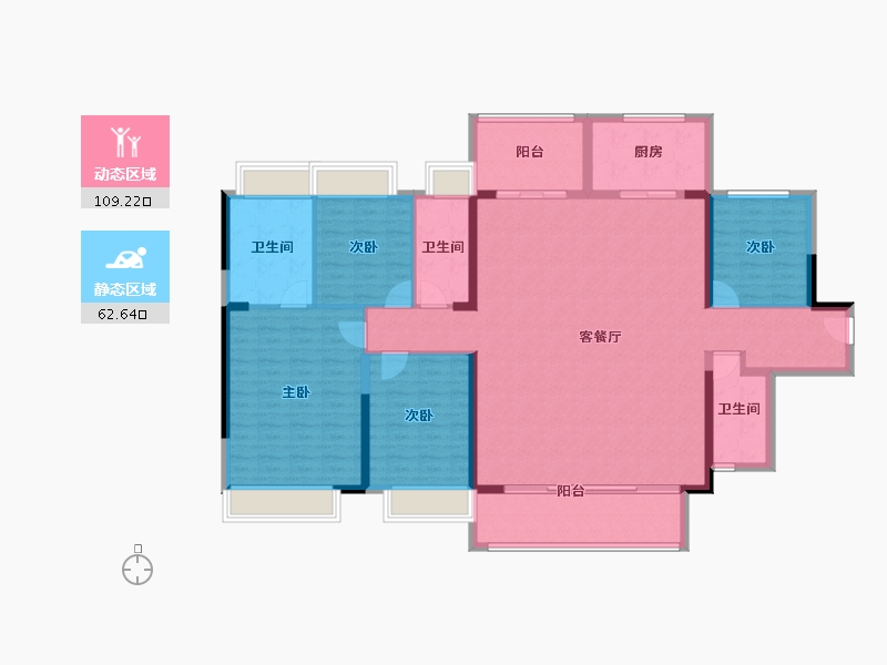 广东省-肇庆市-阳光城檀府-156.87-户型库-动静分区