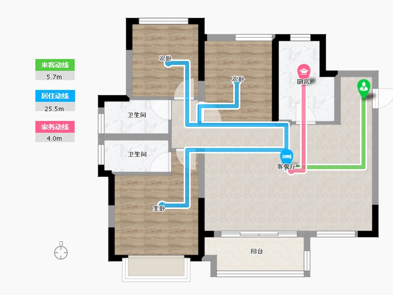 四川省-眉山市-天府万科城-82.39-户型库-动静线