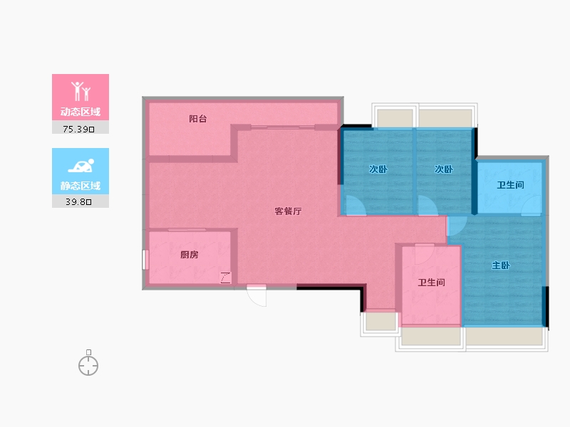 广东省-惠州市-天安珑城三期-103.50-户型库-动静分区