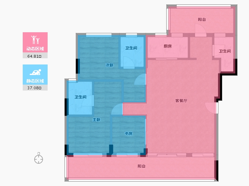 四川省-眉山市-天府万科城-92.00-户型库-动静分区