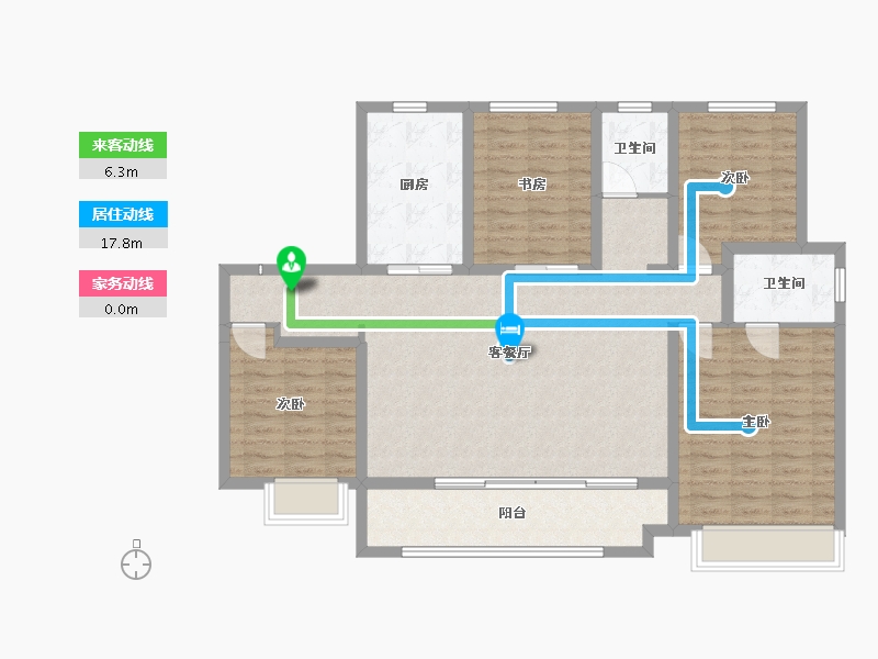 宁夏回族自治区-银川市-旭辉江南学府-120.00-户型库-动静线