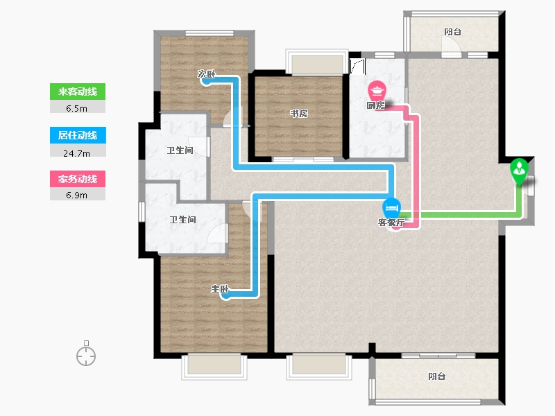 福建省-漳州市-风华雅居-170.40-户型库-动静线