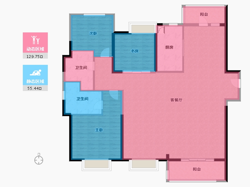 福建省-漳州市-风华雅居-170.40-户型库-动静分区