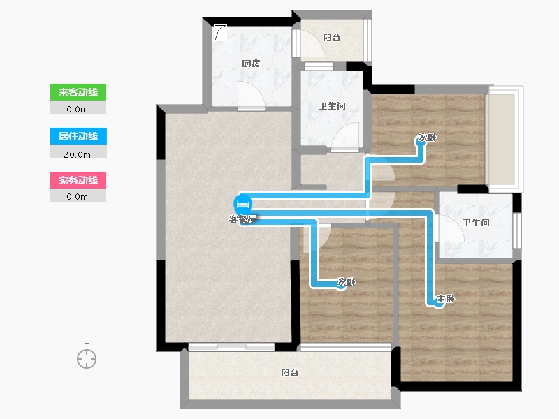 广东省-惠州市-天安珑城三期-81.05-户型库-动静线