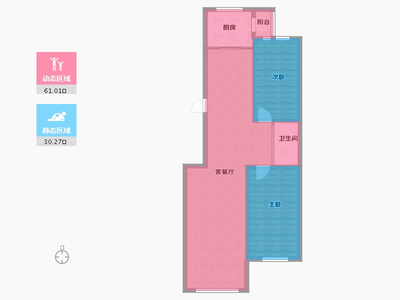 辽宁省-朝阳市-兴隆尚品-83.87-户型库-动静分区