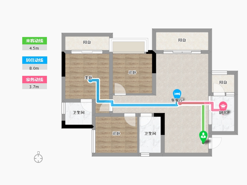 四川省-内江市-创宇紫金天成-75.99-户型库-动静线