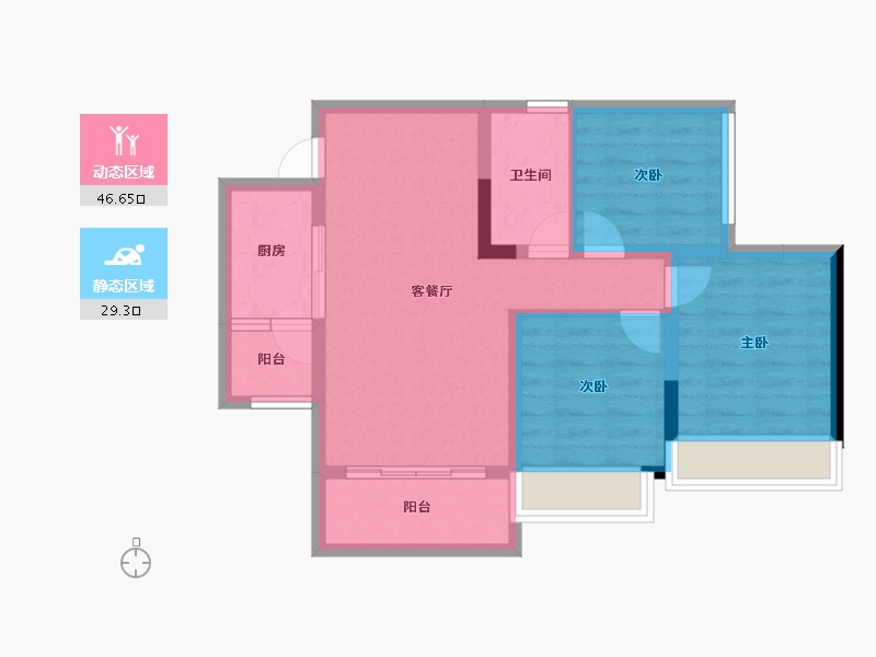 四川省-内江市-创宇紫金天成-67.17-户型库-动静分区