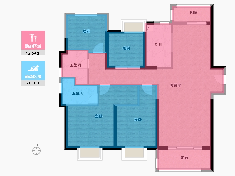 福建省-漳州市-风华雅居-108.80-户型库-动静分区